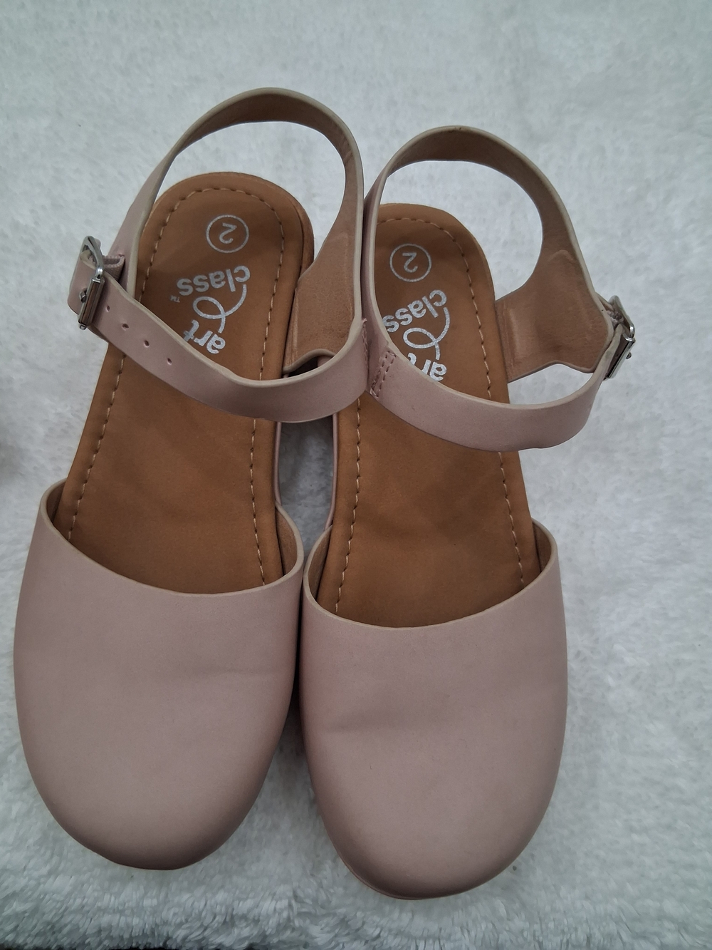Art Class Women’s Blush Pink Closed-Toe Ankle Strap Clogs - Picture 4 of 4